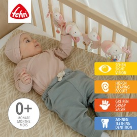 Fehn Pram Chain FeehnLAND, Baby Toy with Rattle and 2 Clamps