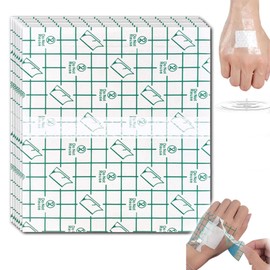 Lankai Pack of 50 Waterproof Transparent Bandage, 10 cm x 15 cm Transparent Bandage, Waterproof Medical Bandage Transparent, Medical Wound Dressing, Anti-Allergic, Sports, Showers