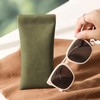 Pebipoo Glasses Cases Soft, Leather Eyeglasses Cases, Squeeze Top Portable
