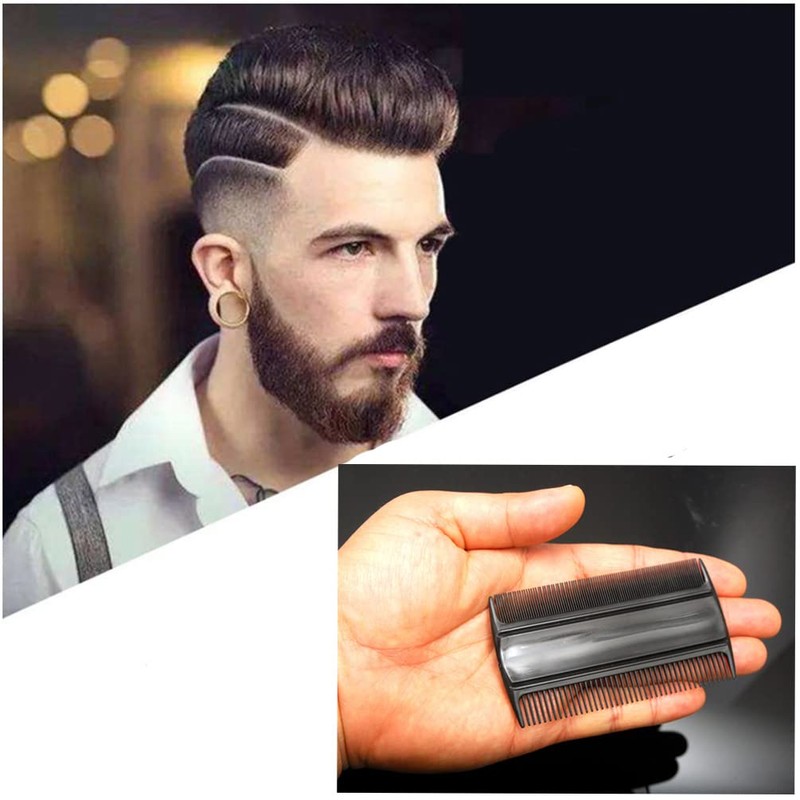 Favorict (3 Pack) 3.5" Pocket Hair Comb Beard & Mustache