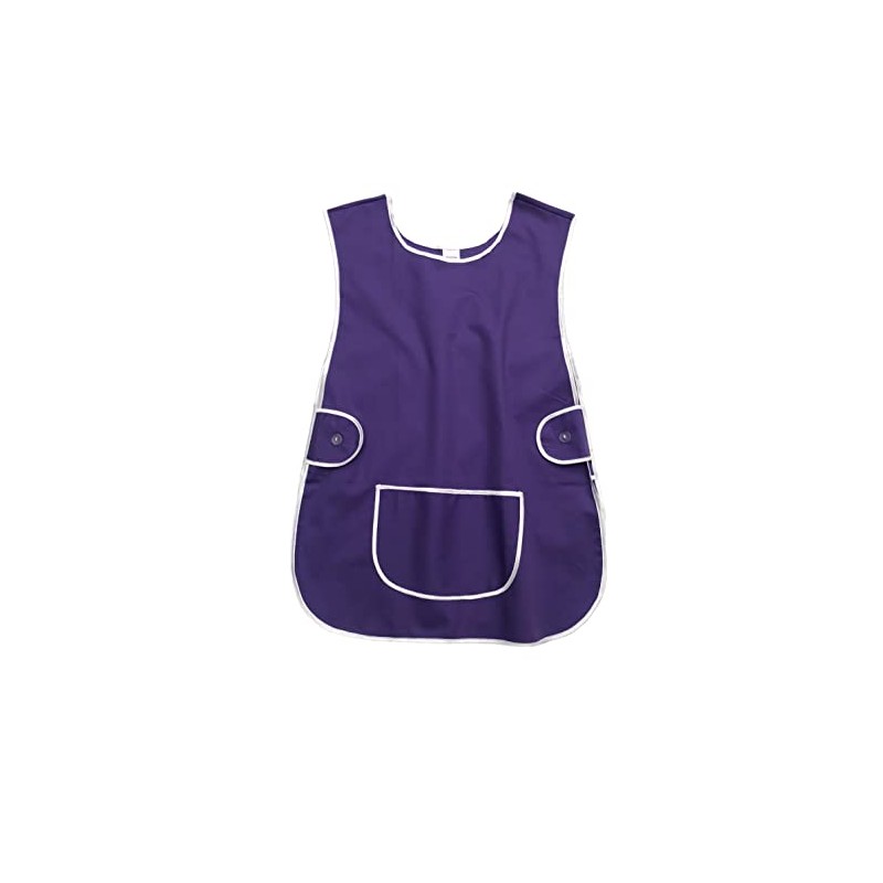 BILMASEE,s Ladies Universal Thick Cotton Blend Purple Tabard Apron, Side