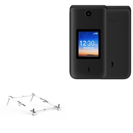 BoxWave Stand and Mount Compatible with Hot Pepper Flip - Pocket Aluminum Stand 3-in-1, Portable Multi Angle Viewing Riser - Metallic Silver