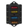 Fuse Holder Dustproof Fuse Block Black 1-40A Medium Blade for
