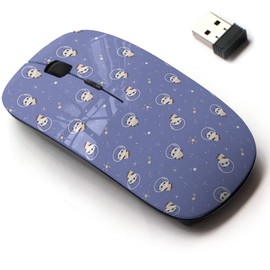 2.4G Wireless Mouse with Cute Pattern Design for All Laptops and Desktops with Nano Receiver - Cartoon Panda Design