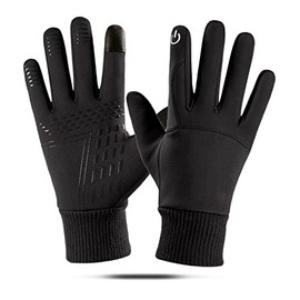 MXGZ Guantes Térmicos de Invierno para Hombres, Impermeables, con Pantalla Táctil, Antideslizantes, para Senderismo y Ciclismo