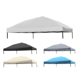 10x 10 Canopy Replacement Top, Replacement Cover for 10x10 Pop Up Canopy Tent (Top Cover Only) Silvery White