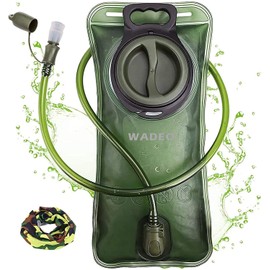 WADEO Hydration Bladder 2 L Leak Proof Water Reservoir, BPA Free Hydration Pack Replacement, Military Class Quality, Wide-Opening,Shutoff Valve Best for Hiking Cycling Climbing Hydro Backpack