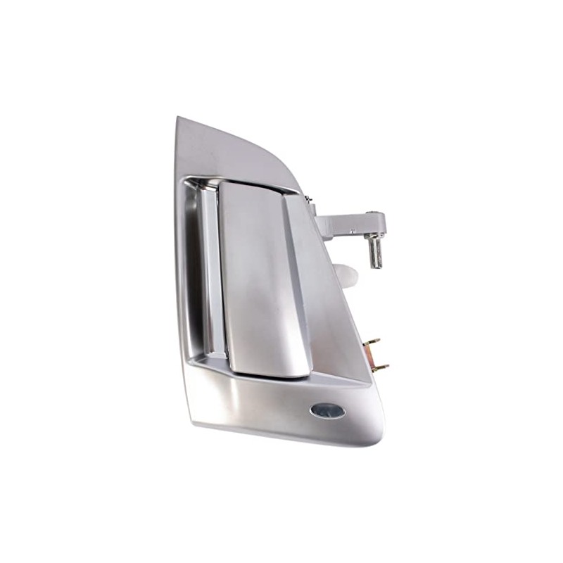 TRQ Front Right Exterior Door Handle Silver Passenger Side Compatible