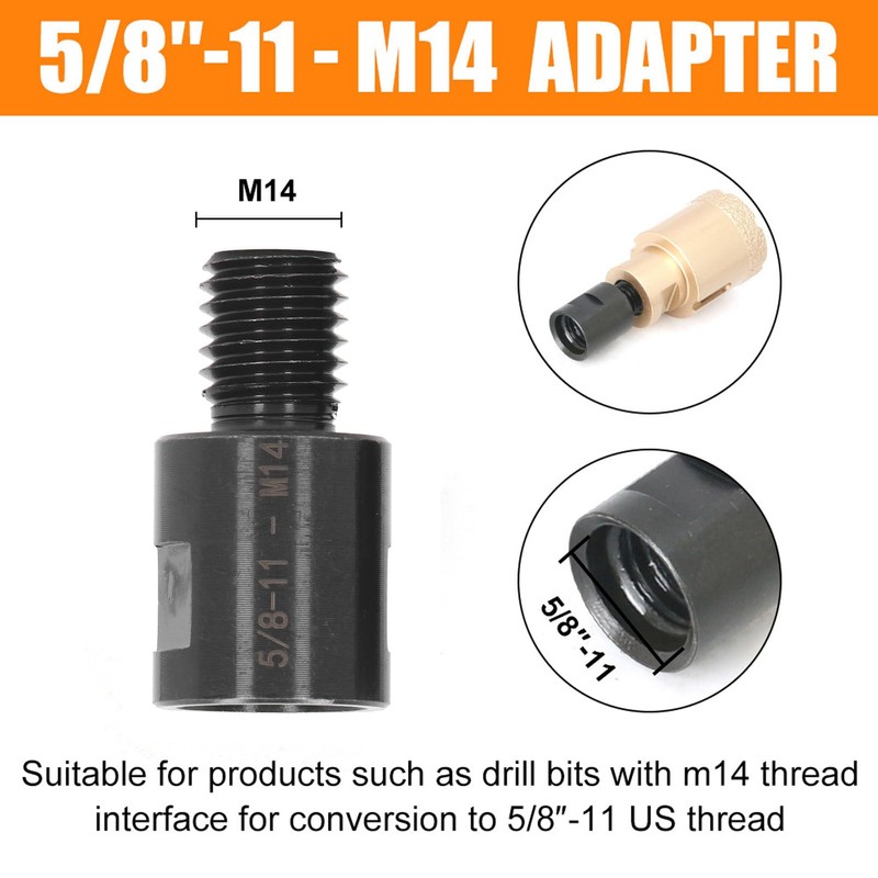 2 Piece Threaded Adapter Thread Chuck Insert Thread Conversion Adapter