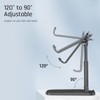 BASE12 Phone Stand for Desk, Foldable Adjustable Tablet Holder -