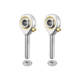HiPicco POSB4 Rod End Bearing 1/4 Inch Bore and 1/4-28 Right Hand Thread, Self-Lubricating Male Heim Joint Rod Ends, Includes Jam Nuts 2pcs