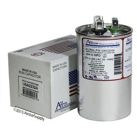 (2) Pack - American Standard - 40 + 10 uf / Mfd 370 / 440 VAC AmRad Replacement Round Dual Universal Capacitor - Made in the U.S.A.