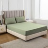Soifox Double Fitted Sheet Sage Green - Bed Sheets with