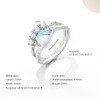 Cicy Bell Womens Platinum Plated Moonstone Cubic Zirconia Delicate Eternity