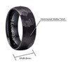 CROWNAL 6mm 8mm Black Hammered Tungsten Wedding Couple Bands Rings