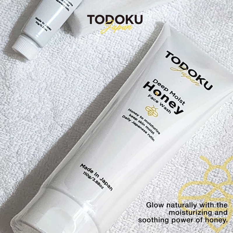 TODOKU JAPAN Deep Moist Honey Face Wash - 10g Travel