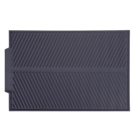 Ejoyous Silicone Dish Drying Mat, Rectangle Silicone Drain Mat Drying Dishes Pad Heat Slip Proof Tray for Kitchen Counter 39 * 25cm / 15.35 * 9.84in (Grey)