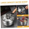 BIUDECO Thickened Wooden Ladle Kitchen Water Scoop Comfortable Grip for
