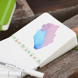 BetterJonny 4.7 * 4.7 inch Square Watercolor Journal, 50% Cotton Watercolor Paper, 300GSM, Acid-Free, 30 Sheets, 60 Pages, Watercolor Paper Notebooks Travel Sketchbooks for Artists Adults Students