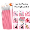 20pc Nail Art Painting Brush Pen Tools Kit UV Gel