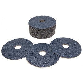 Benchmark Abrasives 4 1/2 Inch Sanding Discs Zirconia Resin Fiber Grinding Disc for Grinding, Stripping on Wood, Fiberglass, Metal, 7/8" Arbor Angle Grinder Sanding Disc, 25 Pack - 50 Grit