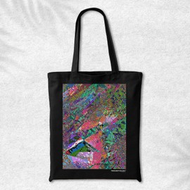 Cosmostarart Aesthetic Canvas Tote Bag with Bottom Gusset for Women - Durable, Reusable Grocery & Gym Bag, Washable, Large 13.8x15.7x3.5 Inch Shopping & Travel Tote - Vibrant Mosaic (TB01)