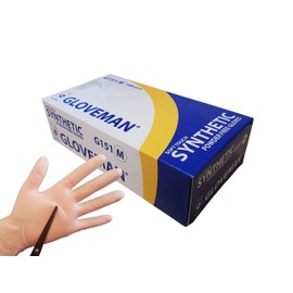 Gloveman Soft Touch Synthetic Powder Free Disposable Gloves (Box of 100) (Large)