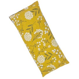 Whiffy Bean Bags Yoga Eye Pillow, Lavender Microwave Heating Pad Hot & Cold Pack Eye Pillow Aromatherapy Gift, Microwavable, Scented or Unscented, 9" x 4" (Mustard Floral, Lavender & Chamomile)
