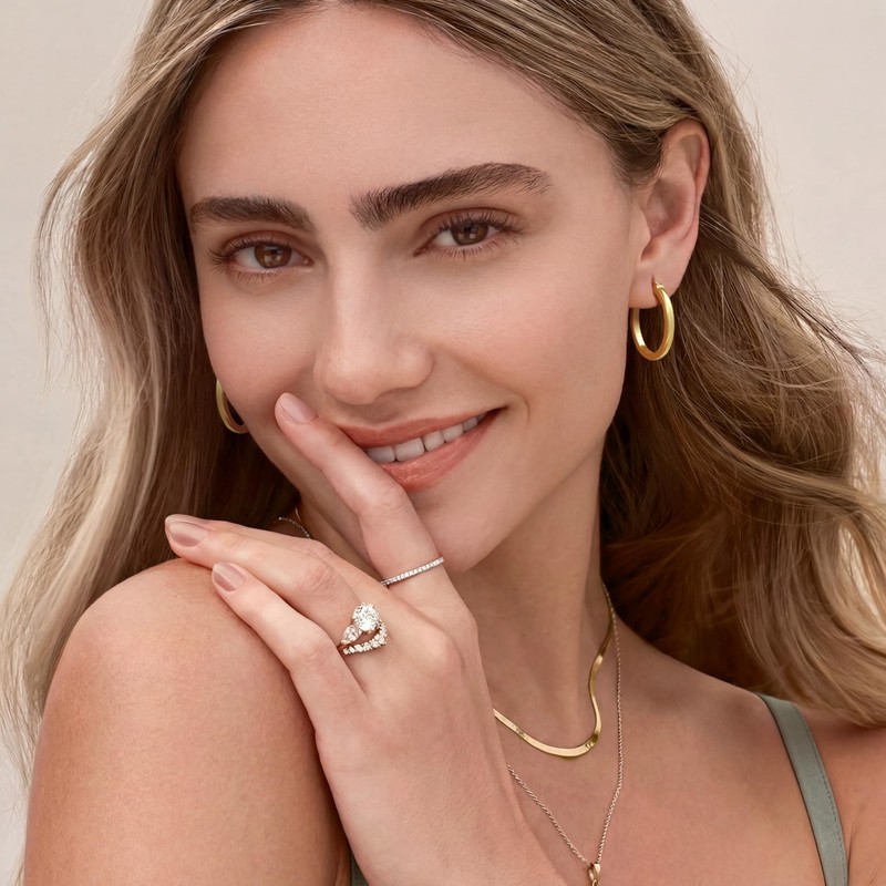 LISHUIHAOMI 14K Gold Earrings for Women Gold Hoop Earrings for