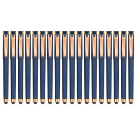 Linbsunne Black Gel Pens 0.7mm Medium Point Pen Office Pens 2-in-1 Stylus Pens for Touch Screens Gel Ink Rollerball Pens for Writing (18 Pack-blue)