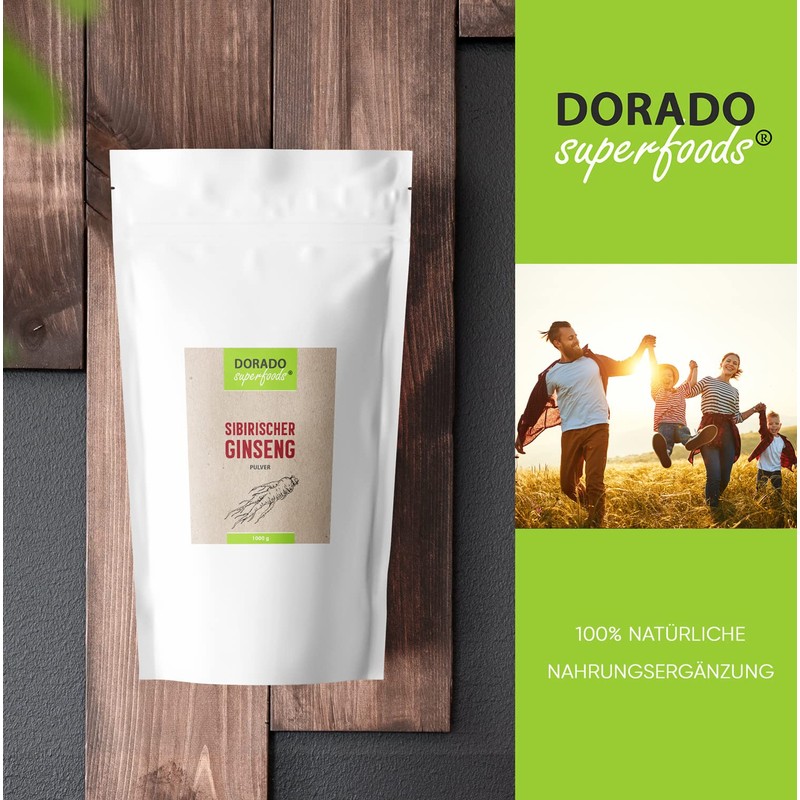 Siberian ginseng root powder, 1000 g, free from additives, taiga