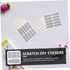 Tofficu 50 Sheets Scratch Off Stickers Educational DIY Cards Scratch