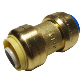 1 PIECE XFITTING 3/4" X 3/4" PB (POLYBUTYLENE) CONVERSION PUSH FIT COUPLINGS - LEAD FREE BRASS