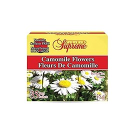 Camomile Tea Bags - Helbal Tea with String & Tag - Naturally Caffeine Free - 30 Tea Bags Makes up to 30 Tea Cups of Hot or Cold Pure Tea - 30 x 1 Gram - by Club Supreme