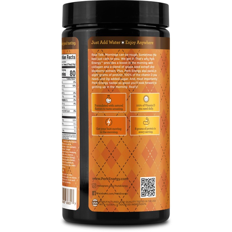 Perk Energy Original Pumpkin Butter Pecan Flavored, 20 Servings -