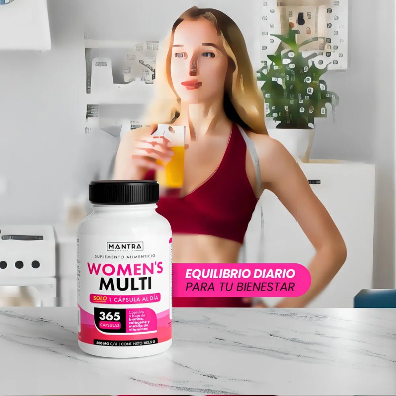 Multivitamínico De Mujer De 365 Cápsulas | Mantra Nutrition Sabor
