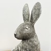 Alfie Francis 35cm Tall Large Silver Hare Ornament Sculpture Statue