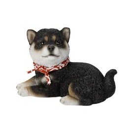 Uvia H24090-1 Sitting Bean Black Shiba Inu, 6.1 x 3.3 x 3.9 inches (15.5 x 8.5 x 10 cm), Doll, Figure, Figure, Animal, Garden, Decoration, Dog, Dog