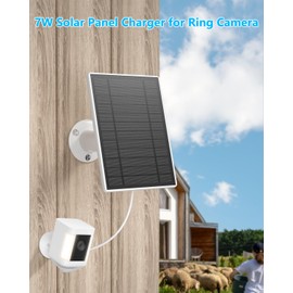 Solar Panel for Ring Spotlight & Stick Up Outdoor Cam Battery, 7W Portable Solar Charger Compatible with Ring Security Camera Battery, IP65 Waterproof, Includes 13ft Cable & Secure Wall Mount, 3 Pack