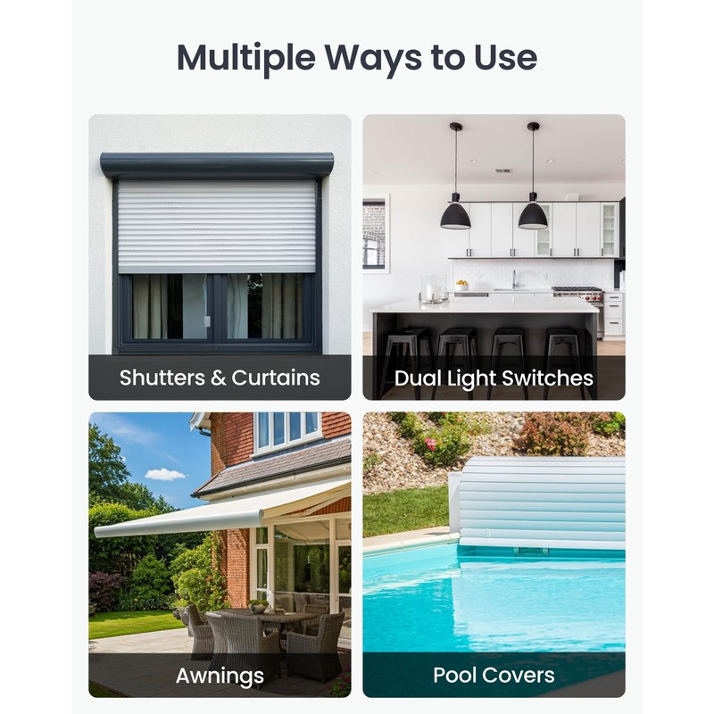 SwitchBot Smart Relay Switch 2PM, Power Metering, Dual Light Control,