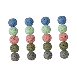 jojofuny 40pcs Volcanic Loose Beads Spacer Beads for DIY Jewelry Making Durable Skin Friendly Decor for Home Festival Crafting