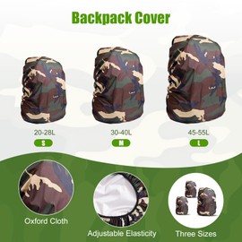 Bomiclss 2 Pack Cover for Backpack 20-28L Small Waterproof Rain Cover for Backpack Waterproof Bag Cover Small for Hiking Cycling Camping Travel (M)