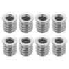 sourcing map 8Pcs Threaded Inserts Nuts, M5x12mm Hex Socket Drive