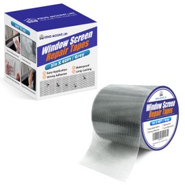 KING MOUNTAIN Grey Window Screen Repair Tape,3inX40FT Heavy Duty Screen Repair Kit for Window Screen and Screen Door Tears Holes,Strong Adhesive & Waterproof Window Screen Patch