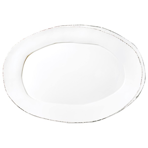 Vietri Lastra White Collection Italian Serveware Sets (Oval Platter)