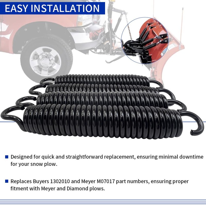 GOLKNHA 4 Pack Snow Trip Springs Without Eyebolts for Meyer
