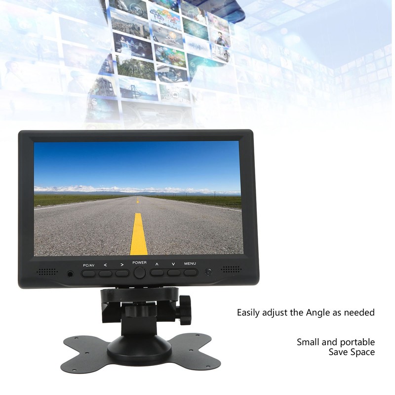 7in TFT LED Monitor VGA AV DC HD Multimedia Interface