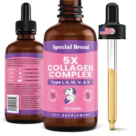 Premium Collagen for Dogs - Liquid Support for Joints, Skin, Coat, Bone, Immune System & HIPS - Collagen Supplement - Made in USA - 4oz