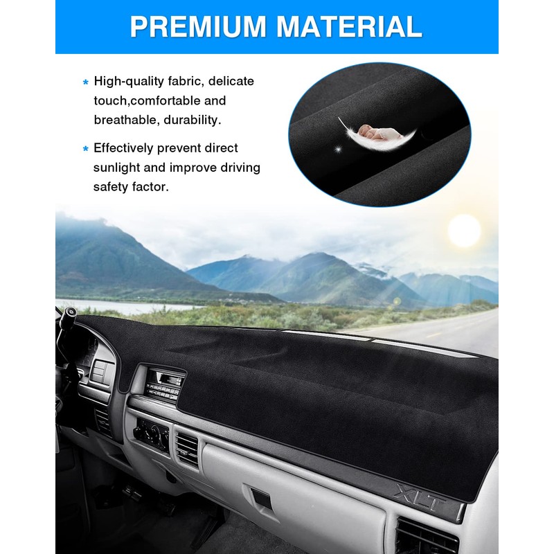 Autorder Dashboard Cover Mat for 1992-1996 Ford F150 F250 F350