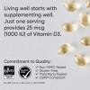 Vitamin D3 1000 IU with Coconut Oil – Non-GMO, Gluten